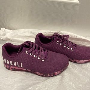 Nobull superfabric trainers. Deep purple with purple camo soles. Never worn